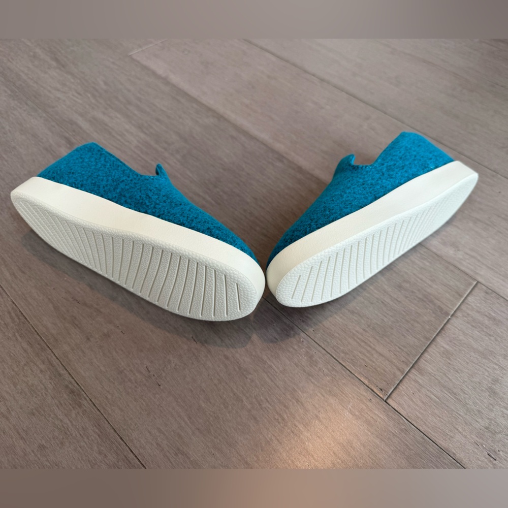 NWOT Allbirds 13T teal wool upper slip on sneaker - Picture 2 of 3